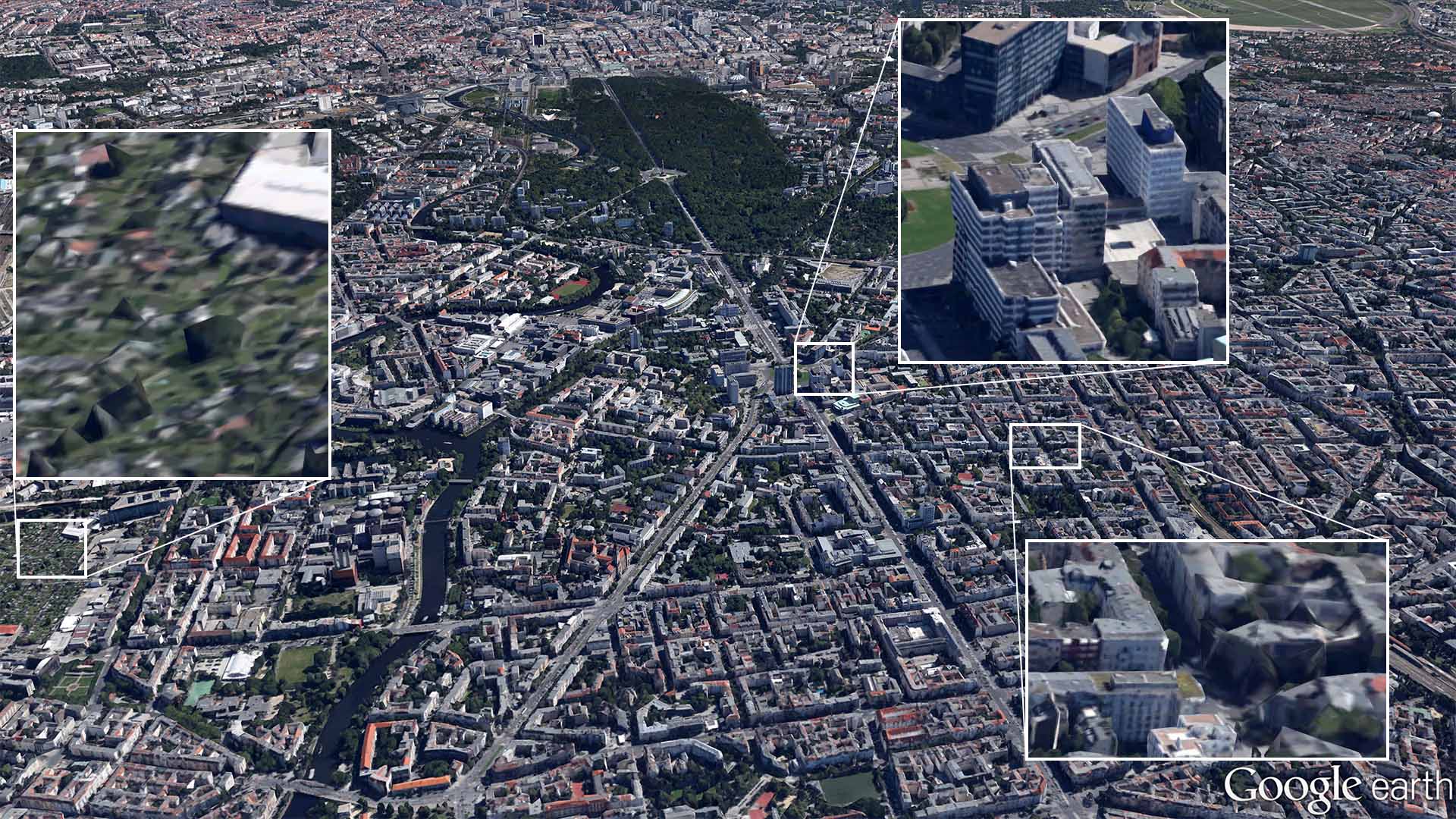 Google Earth on Berlin, hitting the Limit